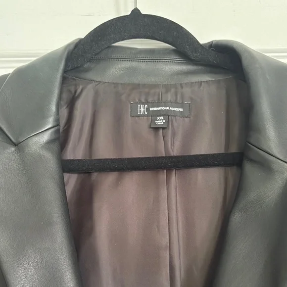 INC International Concepts Black Double-Breasted Blazer - Picture 2 of 5